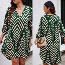 Load image into Gallery viewer, Plus Size_Asymmetric Midi Dress
