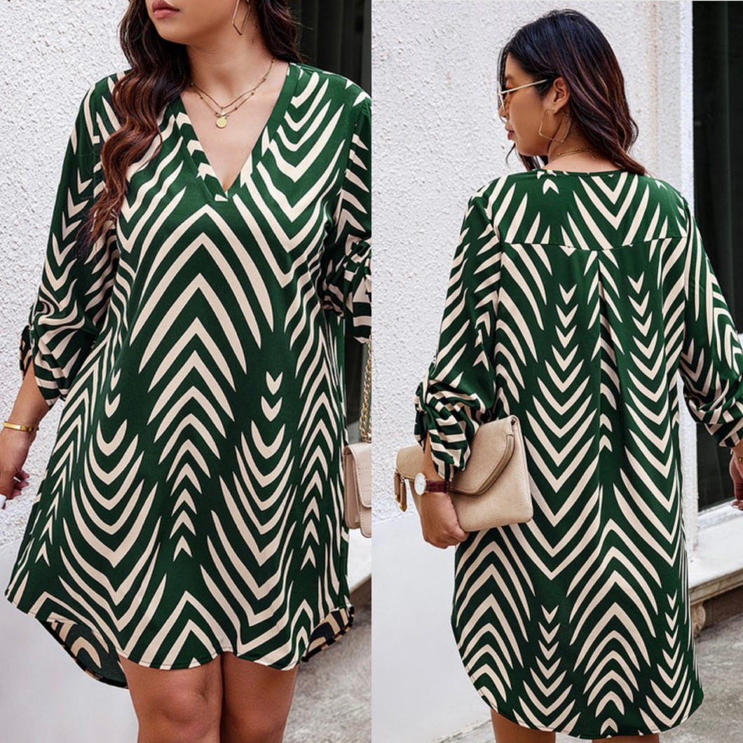 Plus Size_Asymmetric Midi Dress