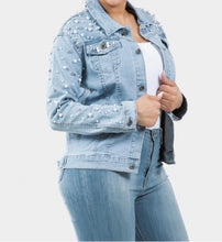 Load image into Gallery viewer, Denim Pearl Jacket
