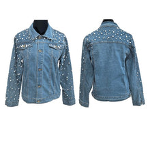 Load image into Gallery viewer, Denim Pearl Jacket
