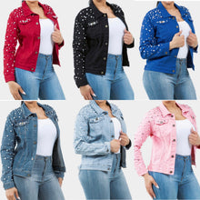 Load image into Gallery viewer, Denim Pearl Jacket
