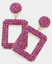 Load image into Gallery viewer, Earrings ~ Square Rhinestone
