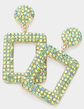 Load image into Gallery viewer, Earrings ~ Square Rhinestone
