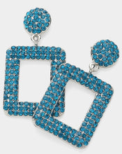 Load image into Gallery viewer, Earrings ~ Square Rhinestone
