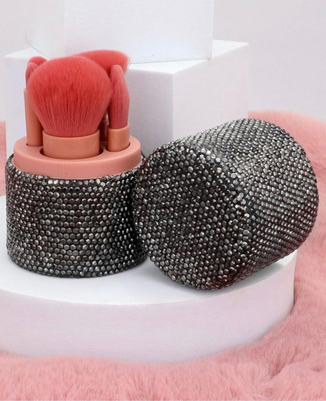 Rhinestone Portable Makeup Brush Holder