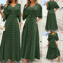 Load image into Gallery viewer, Dress_ Solid Swiss Dot Full Dress
