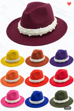 Load image into Gallery viewer, Hat_Fedora Hat w/Pearl Band
