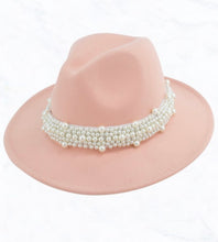 Load image into Gallery viewer, Hat_Fedora Hat w/Pearl Band
