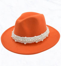 Load image into Gallery viewer, Hat_Fedora Hat w/Pearl Band
