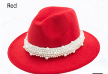 Load image into Gallery viewer, Hat_Fedora Hat w/Pearl Band
