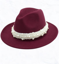 Load image into Gallery viewer, Hat_Fedora Hat w/Pearl Band
