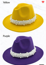 Load image into Gallery viewer, Hat_Fedora Hat w/Pearl Band
