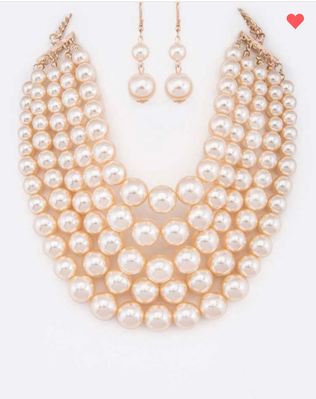 Pearl Statement Necklace Set